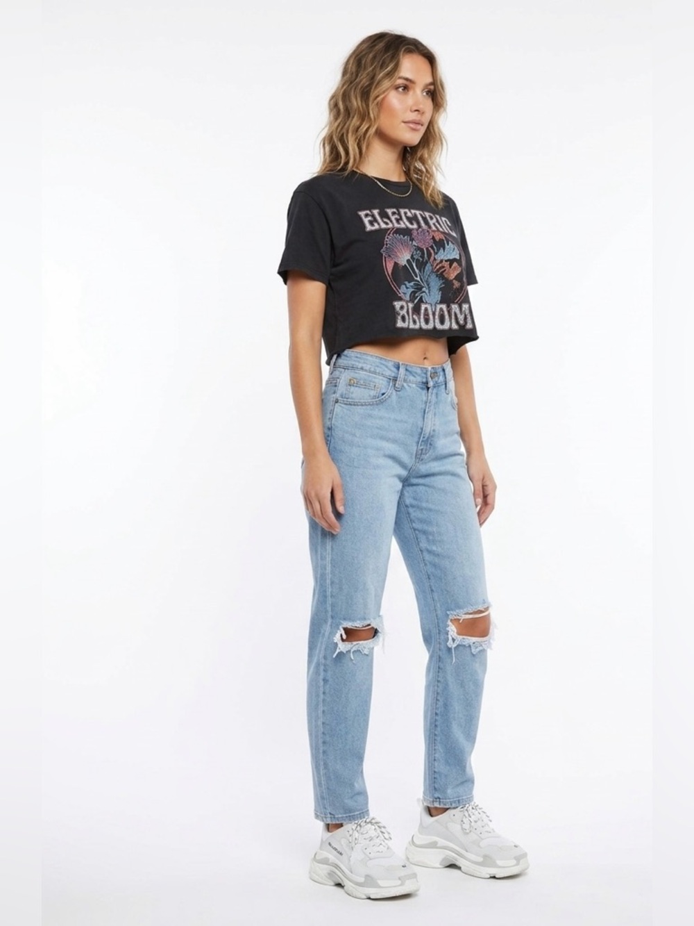 Vibrant M.I.U. $75 High Rise Distressed Straight Leg Jeans Sz 4/27 made in USA